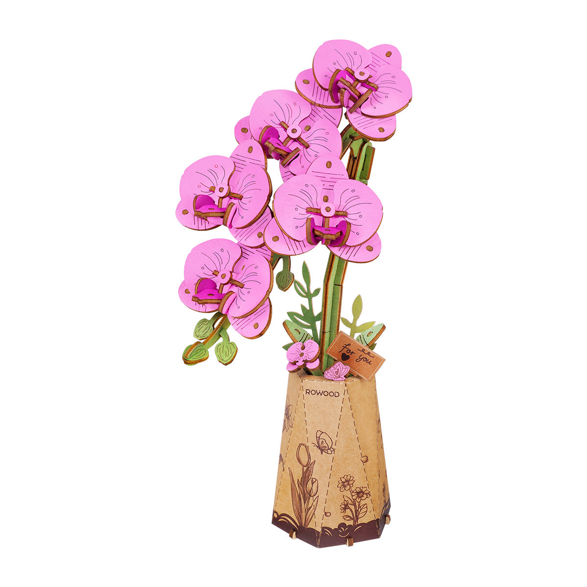 Purple Moth Orchid DIY Flower 3D Puzzle