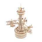 Airplane Control Tower Mechanical Music Box