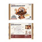 Viking Dragon Ship Mechanical 3D Puzzle