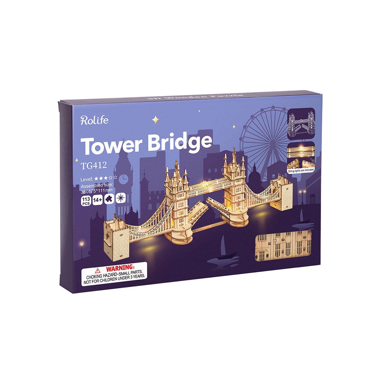 Tower Bridge with Lights 3D Puzzle