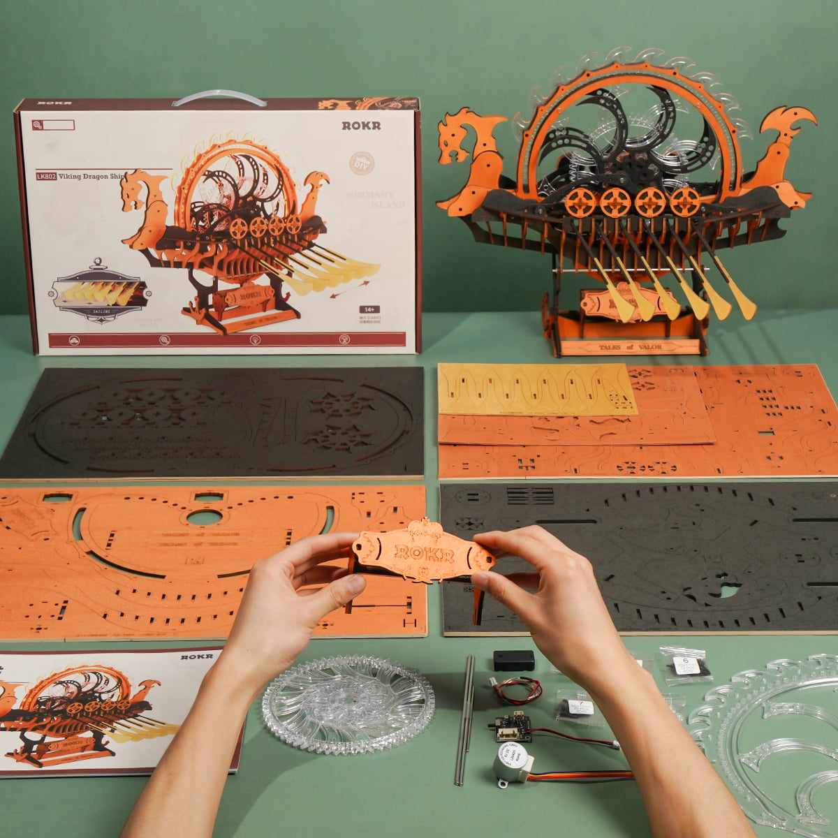 Viking Dragon Ship Mechanical 3D Puzzle