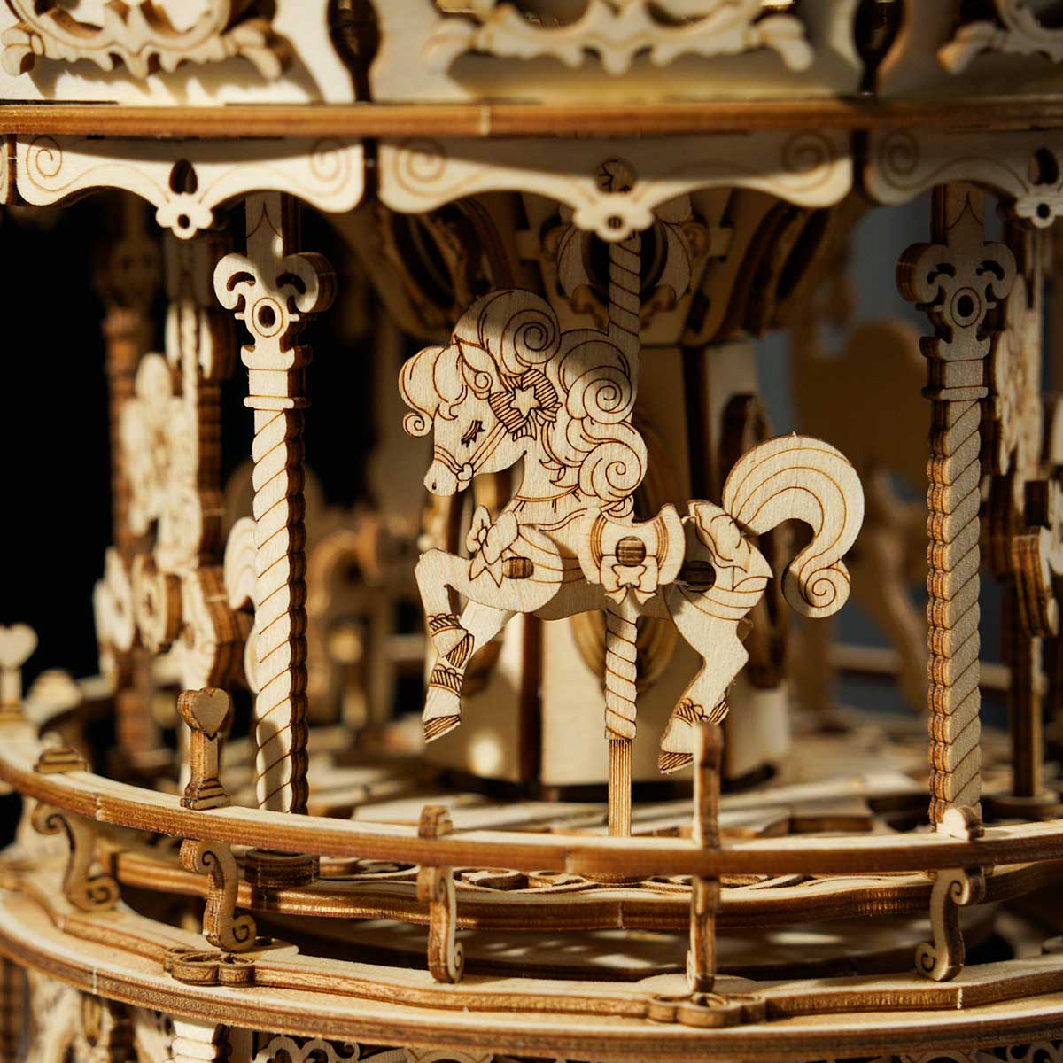 Romantic Carousel  Mechanical Music Box 3D Puzzle