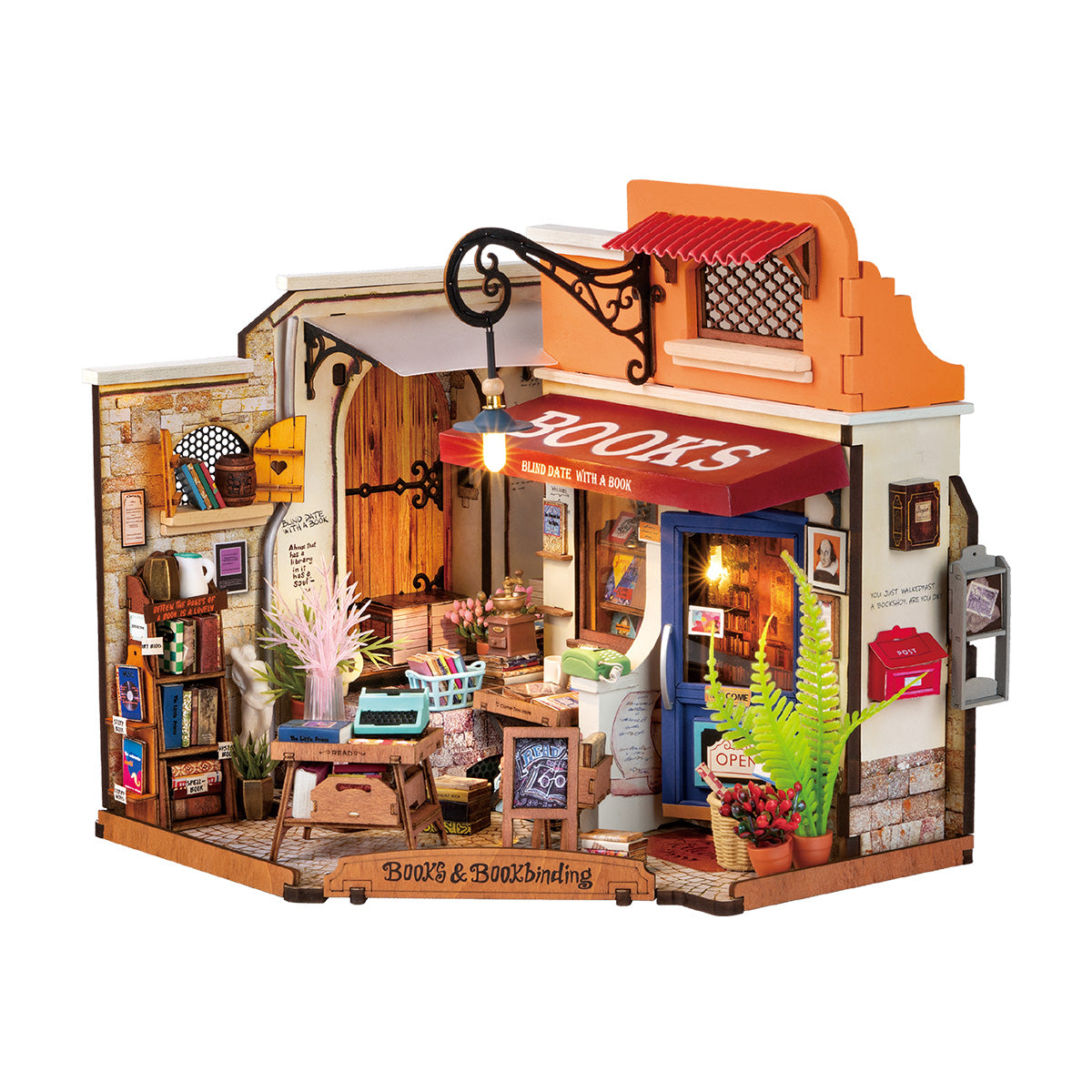 Corner Bookstore DIY Miniature House