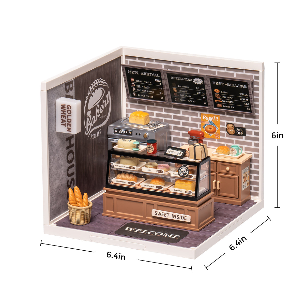 Golden Wheat Bakery DIY Miniature House