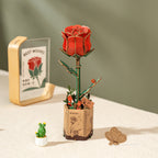 Red Rose DIY Flower 3D Puzzle