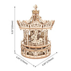 Romantic Carousel  Mechanical Music Box 3D Puzzle