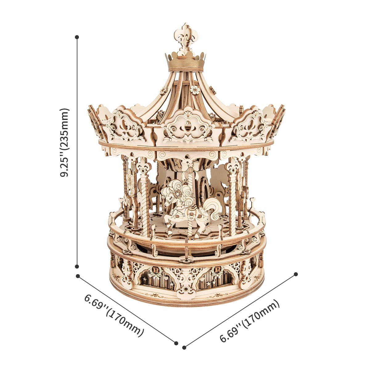 Romantic Carousel  Mechanical Music Box 3D Puzzle