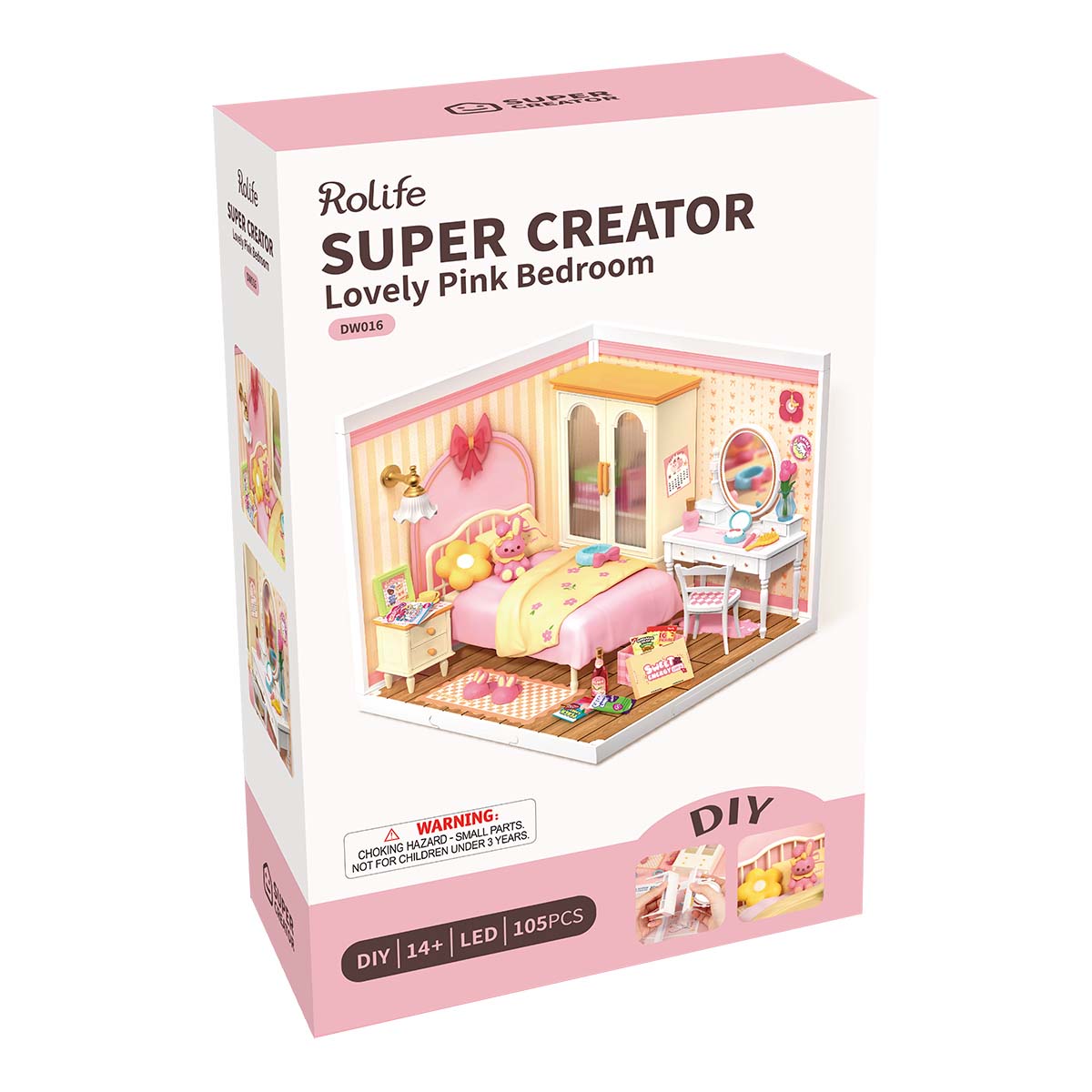 Lovely Pink Bedroom DIY Miniature House