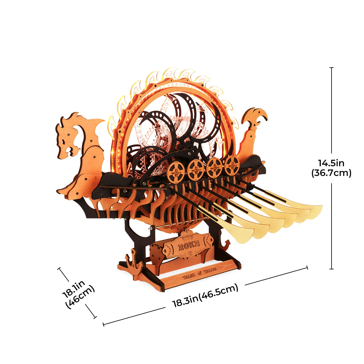 Viking Dragon Ship Mechanical 3D Puzzle
