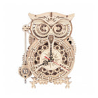 Owl Clock Mechanical Gears 3D Puzzle