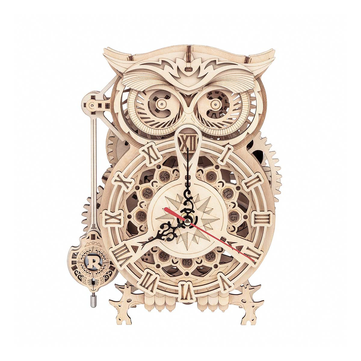 Owl Clock Mechanical Gears 3D Puzzle