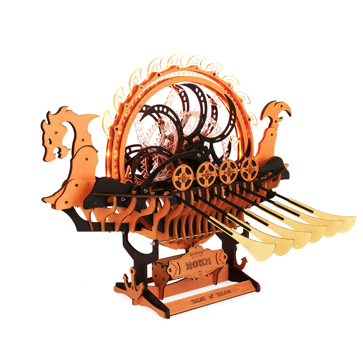 Viking Dragon Ship Mechanical 3D Puzzle