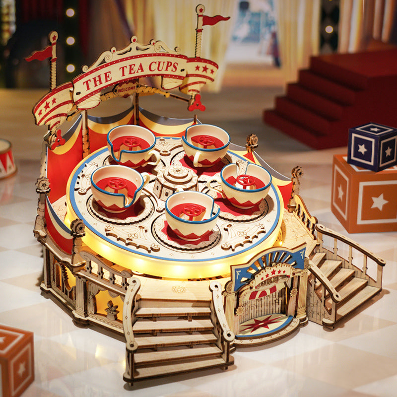 Tilt-A-Whirl DIY Music Box 3D Puzzle