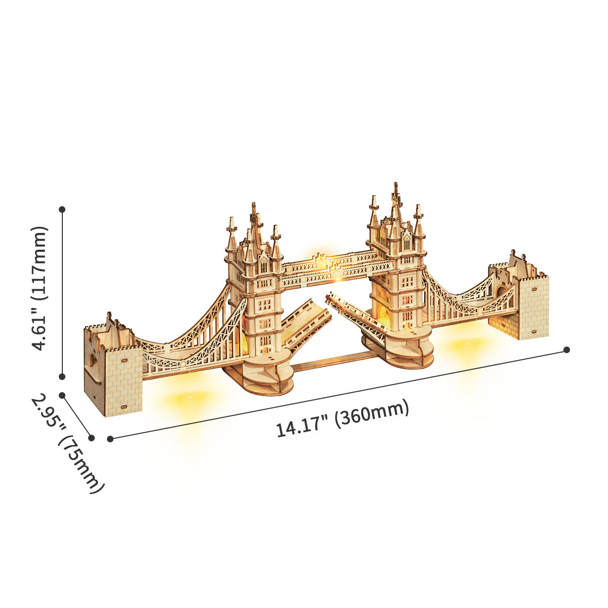 Tower Bridge with Lights 3D Puzzle