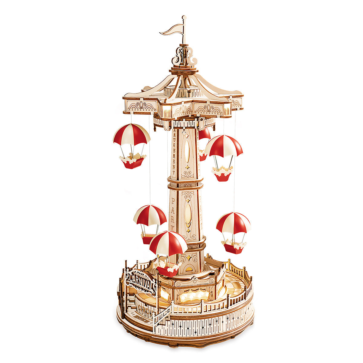 Parachute Tower DIY Music Box 3D Puzzle