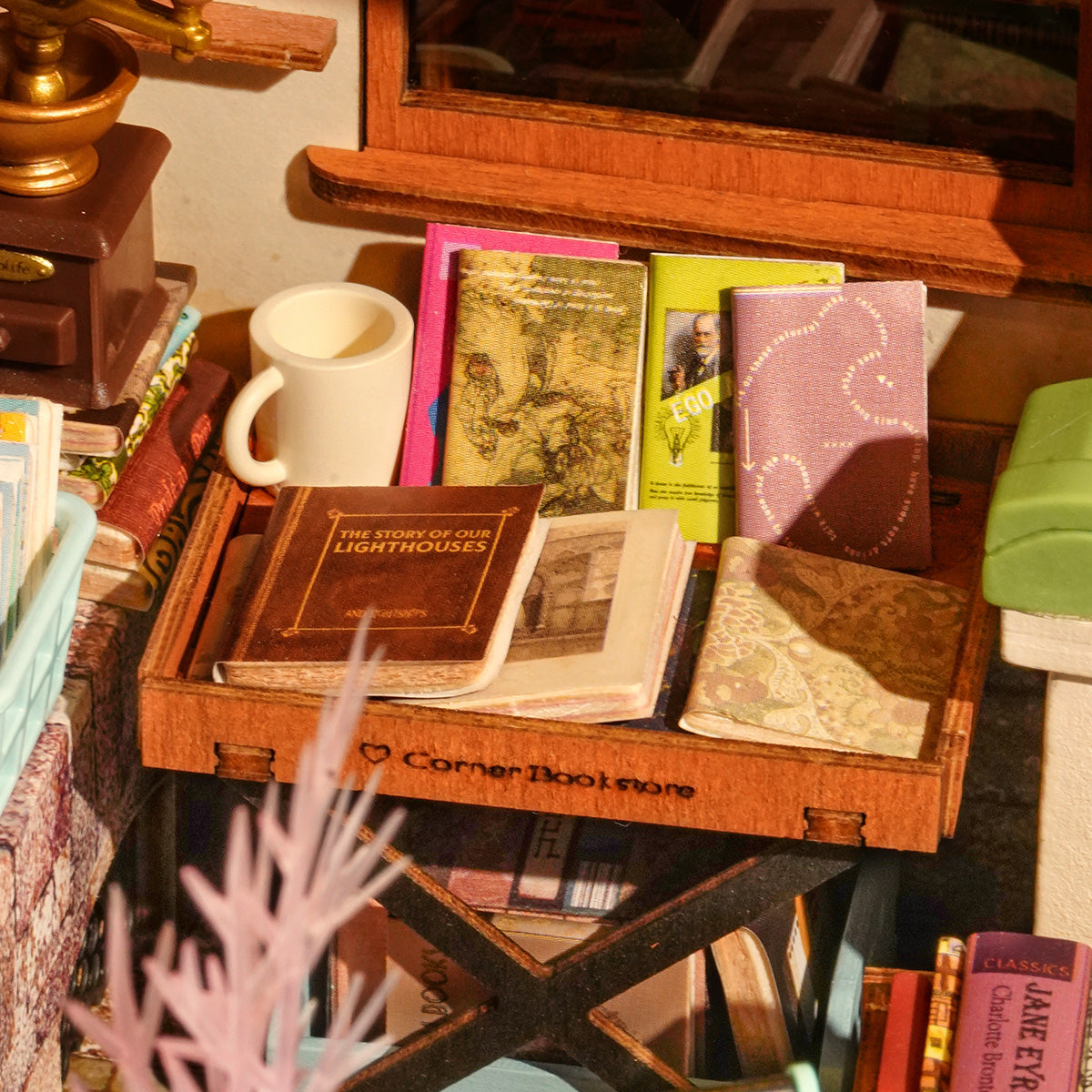 Corner Bookstore DIY Miniature House