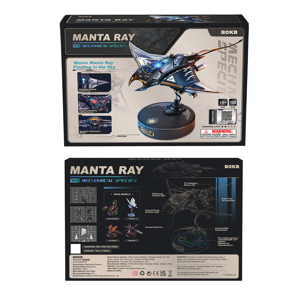 Manta Ray Mechanical 3D Puzzle