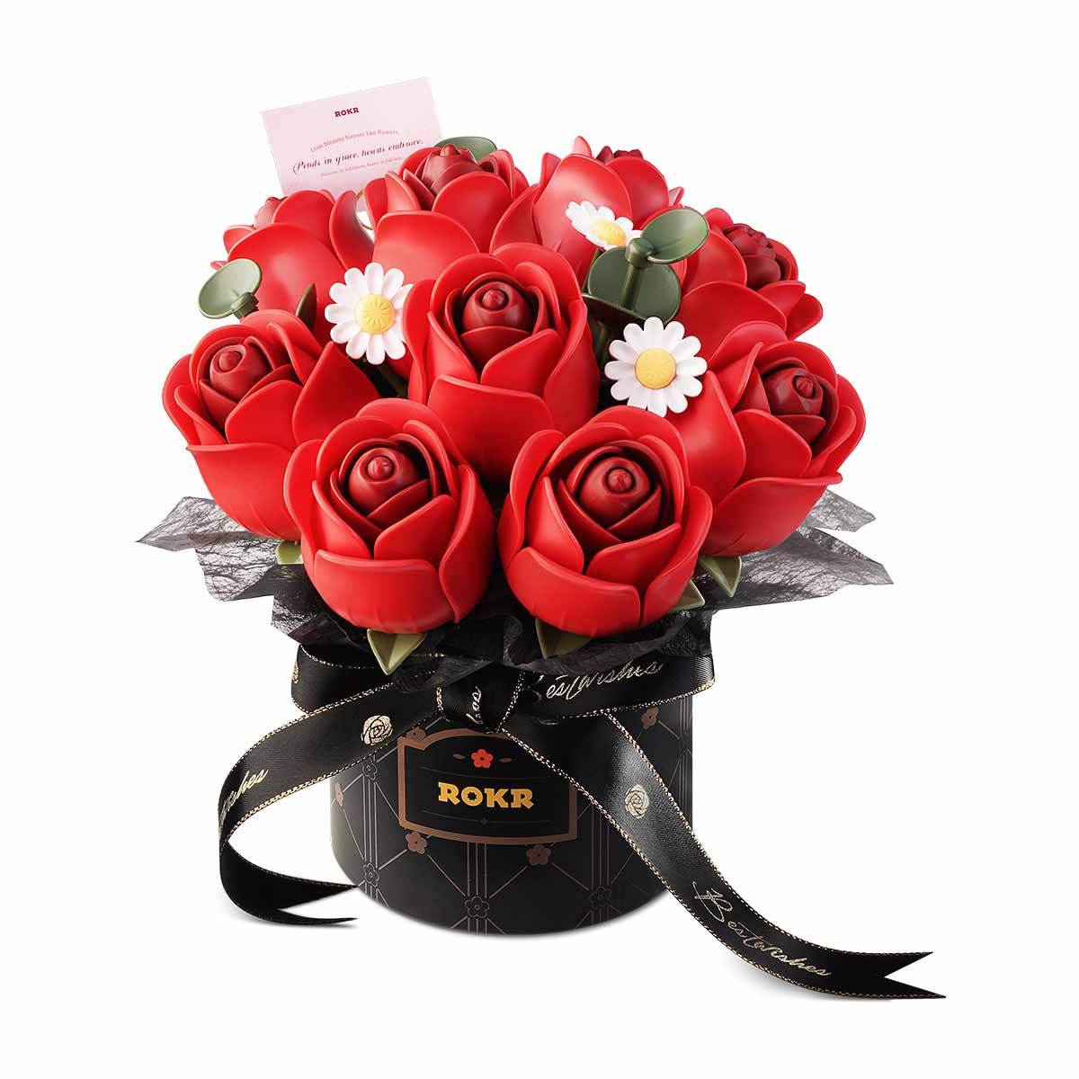 Red Rose Bouquet DIY 3D Puzzle