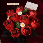Red Rose Bouquet DIY 3D Puzzle