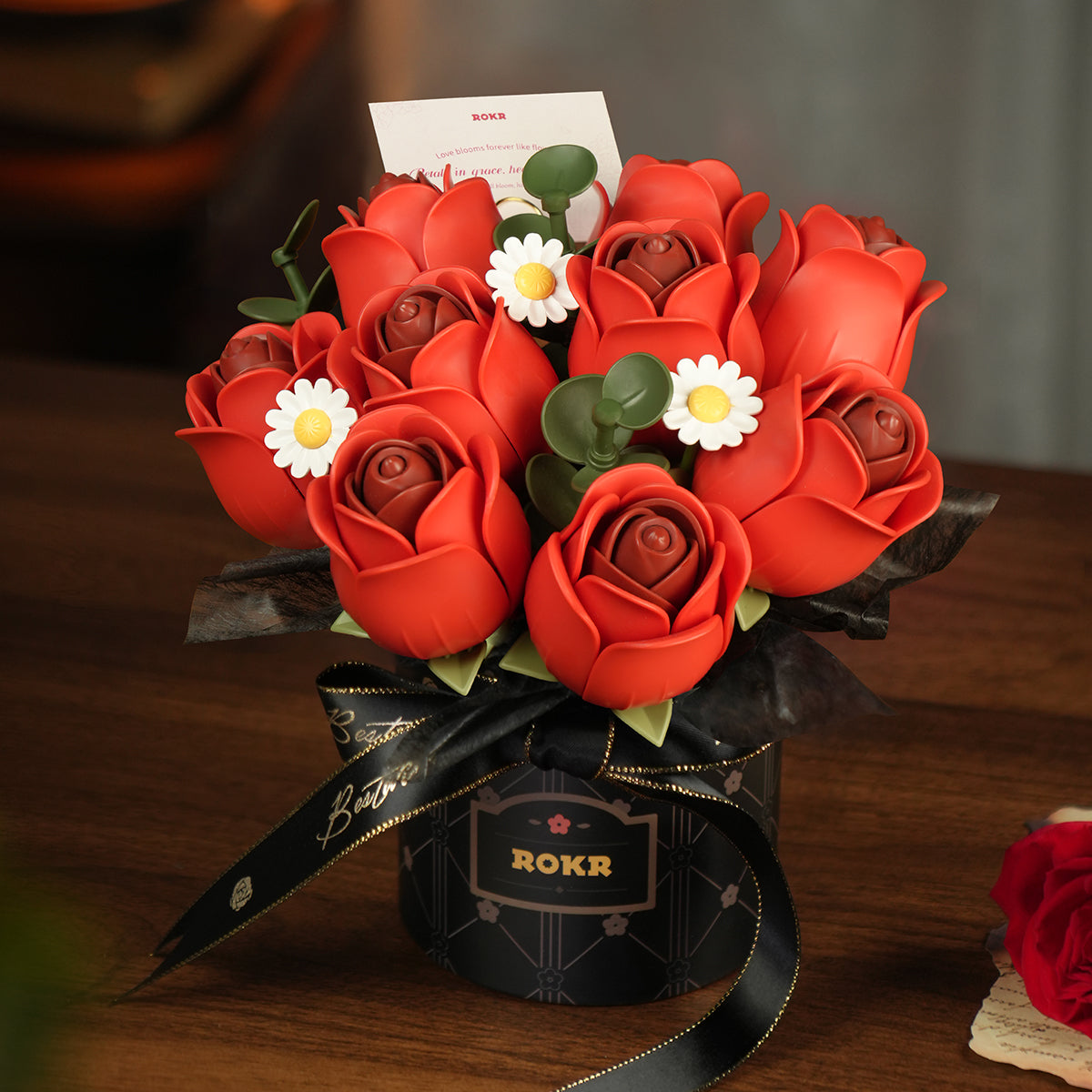 Red Rose Bouquet DIY 3D Puzzle