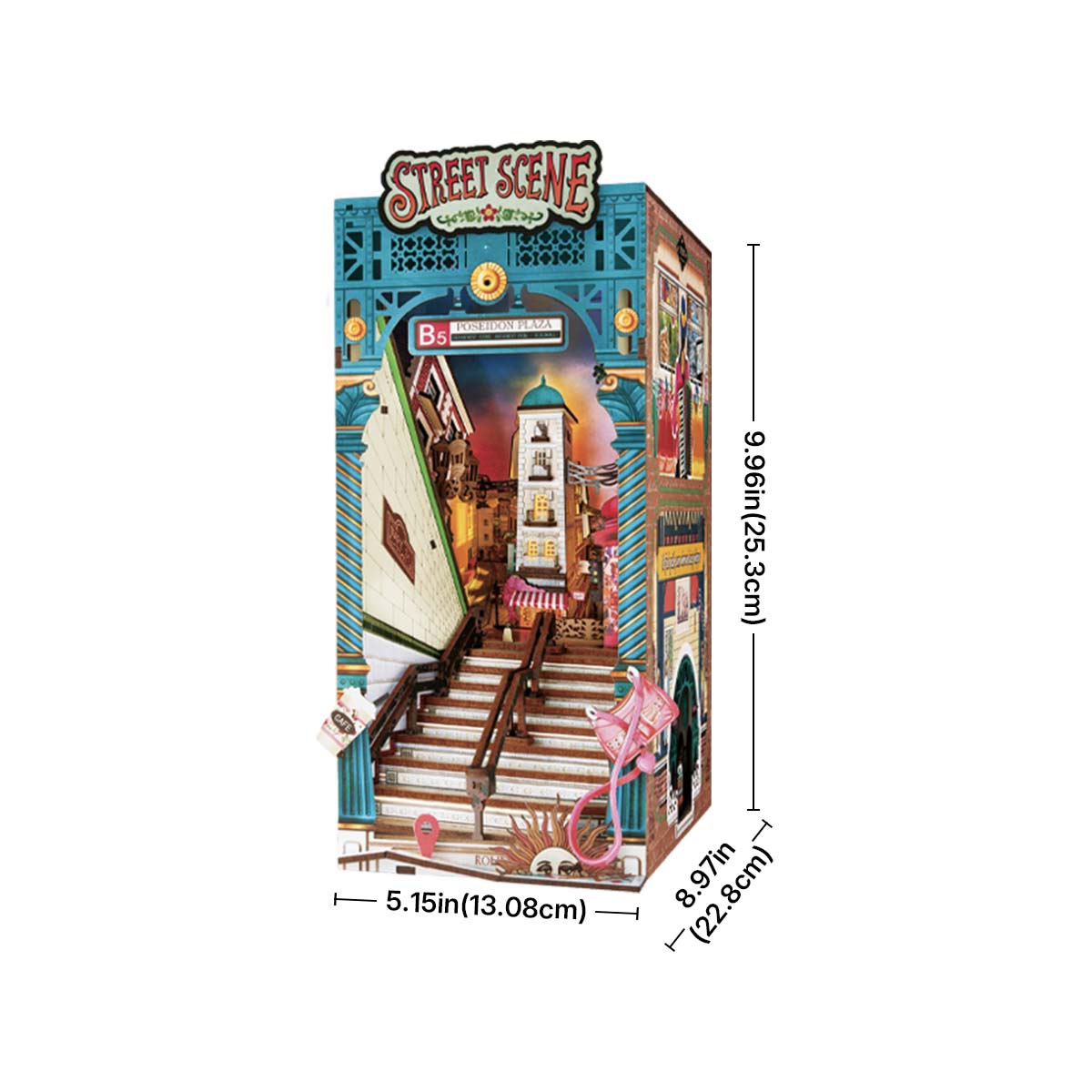 Street Scene DIY Book Nook Shelf Insert