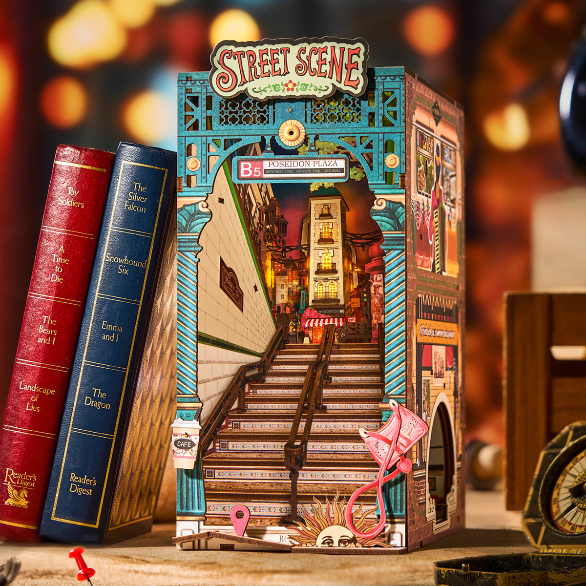 Street Scene DIY Book Nook Shelf Insert