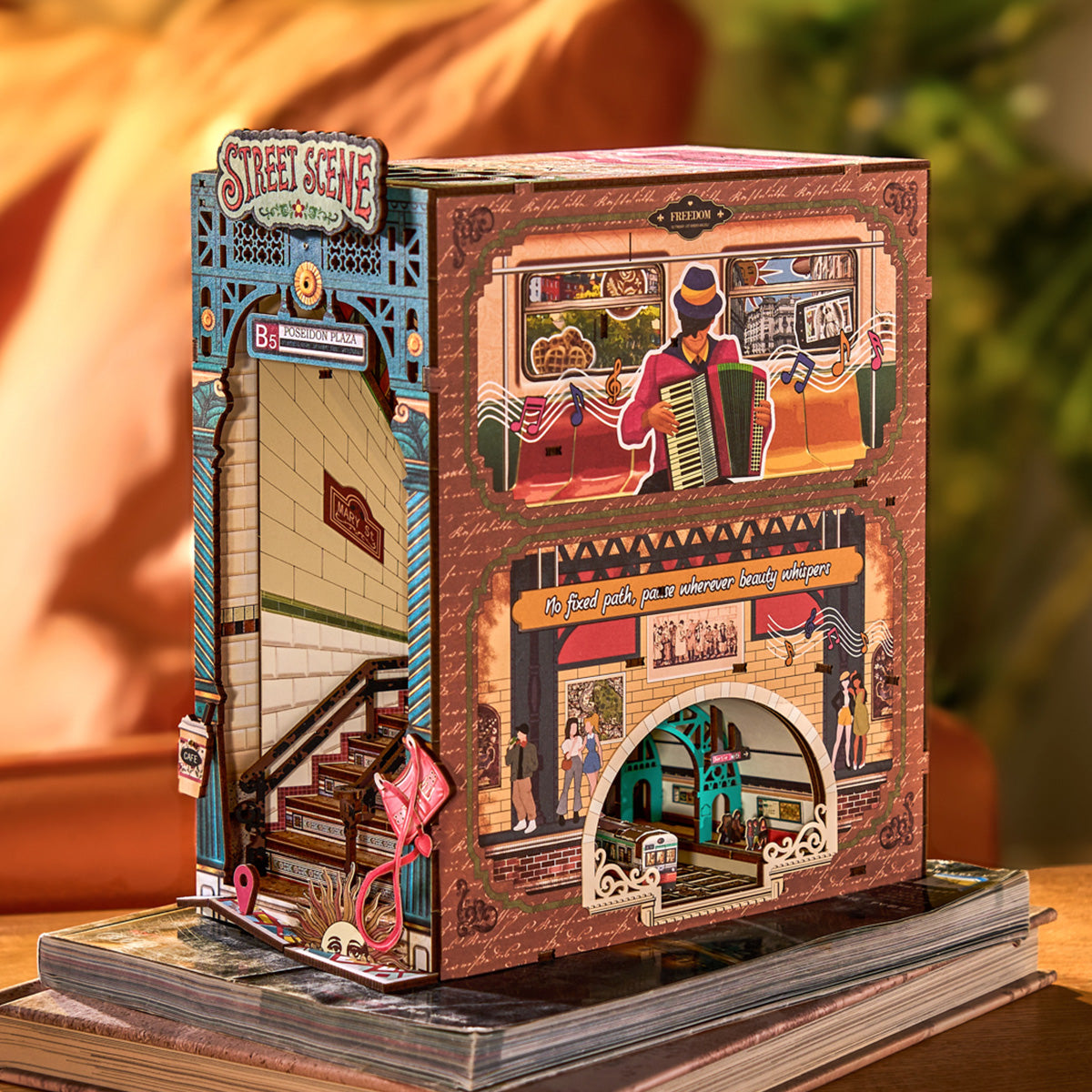 Street Scene DIY Book Nook Shelf Insert