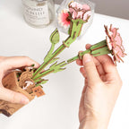 Pink Carnation DIY Flower 3D Puzzle